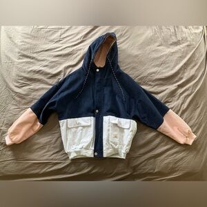 NWT Zaful corduroy color block jacket